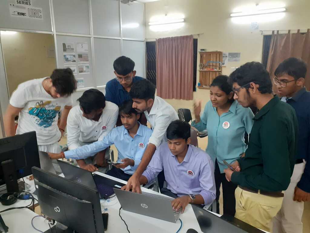 During the finals, chaos, the autonomous software stack does its magick, while we observe robot vitals.